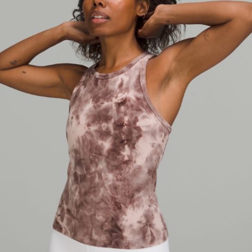 Lululemon Athletica Brown Tie-Dye Tank Top